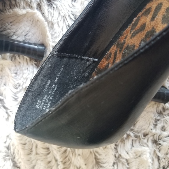 Black short pump heels buckle toe phoebe Mia shoe - Picture 5 of 6